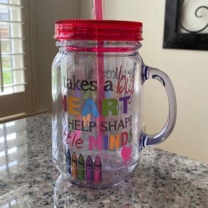 20oz Teacher Insulated Plastic Mason Jar Gift